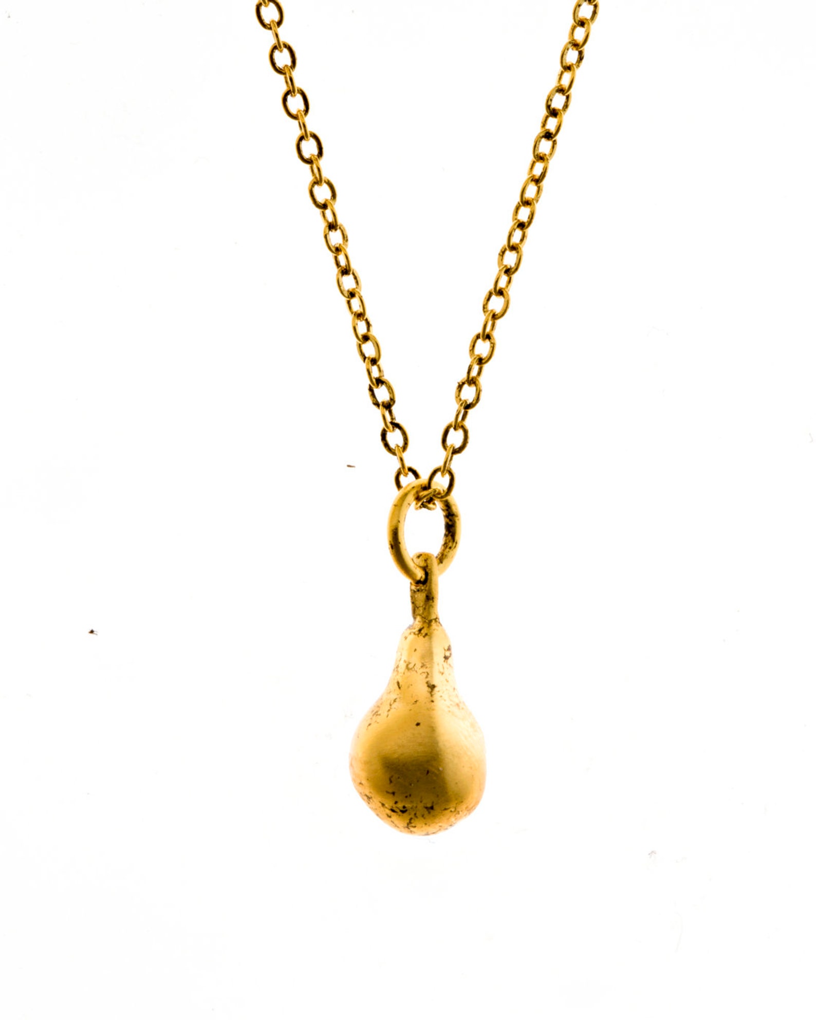 Pear Necklace in Gold Finish Pear Jewelry Fruit Necklace Etsy