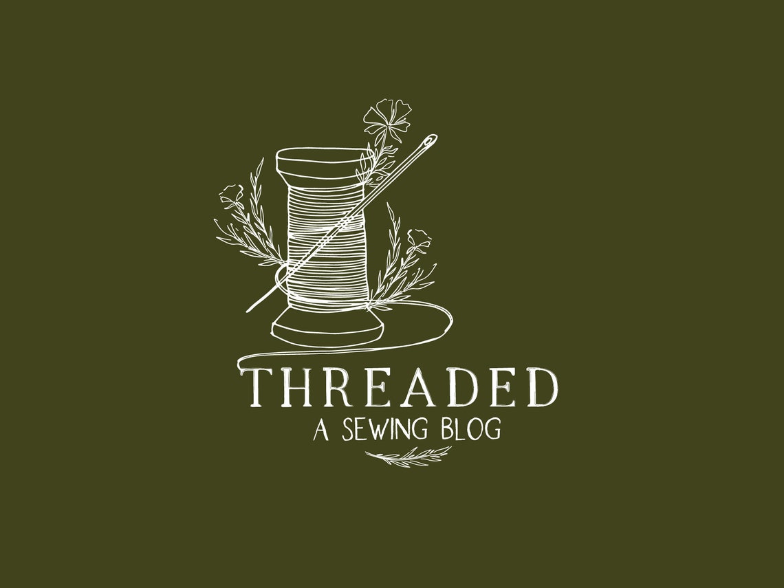 Sewing logo thread logo craft logo quilt logo premade Etsy