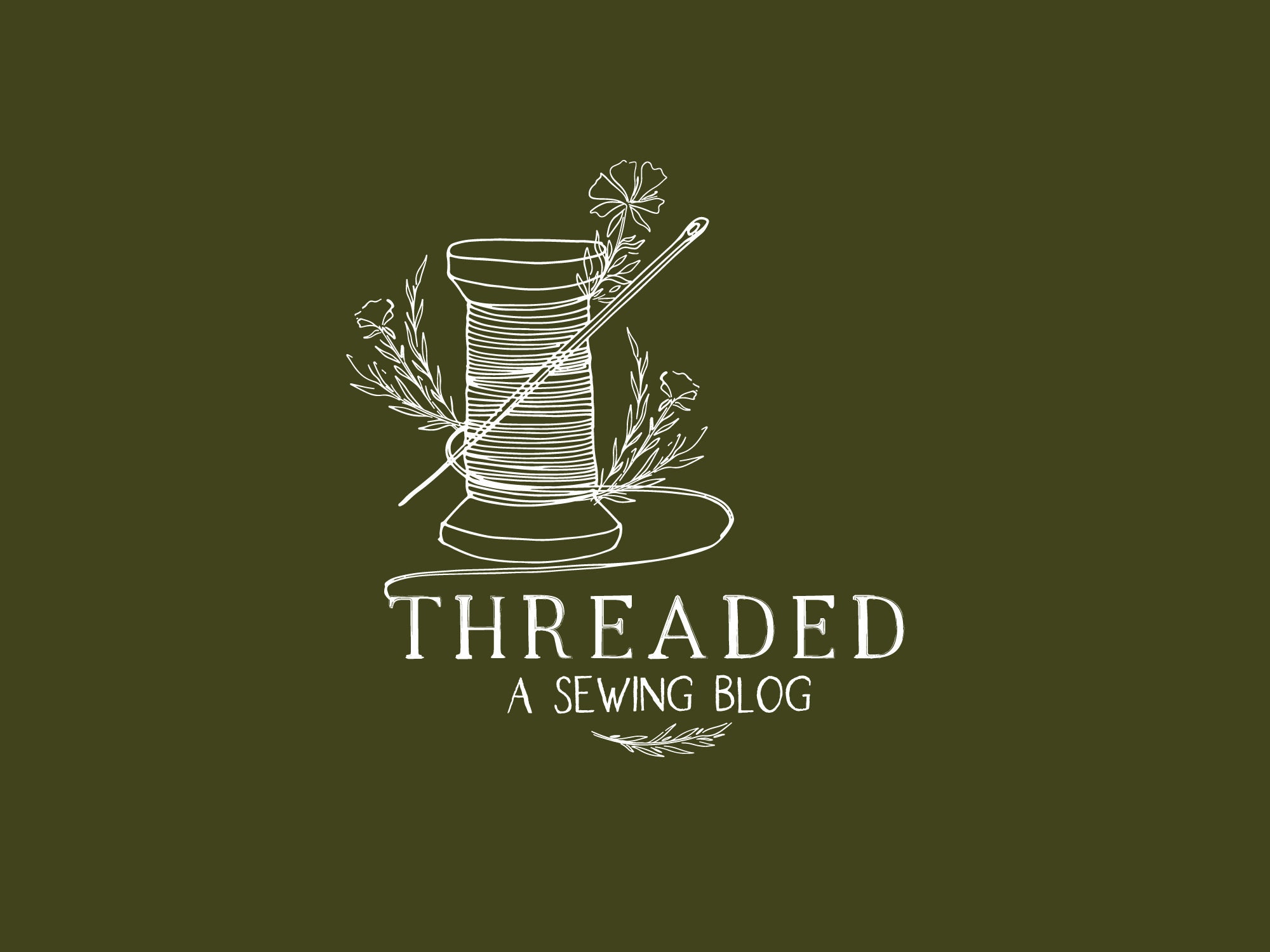 Sewing logo thread logo craft logo quilt logo premade Etsy