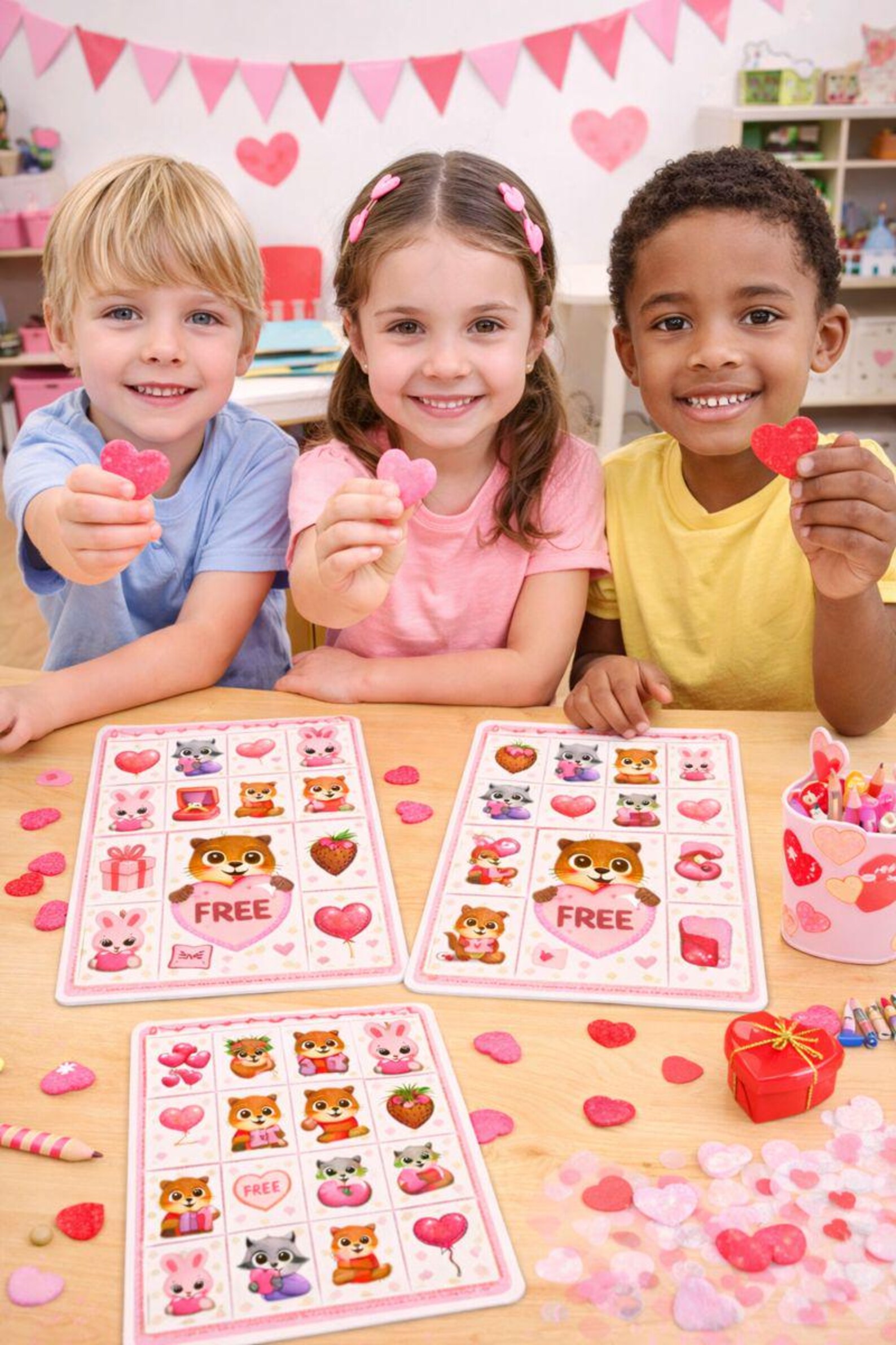 Valentine’s Day Bingo Printable for Kids | Classroom Party Game | Ricky ...