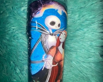 Jack and Sally customized tumbler
