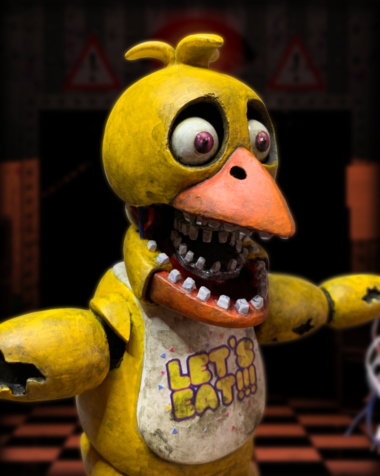 Withered Chica Sculpture FNAF 2 Etsy Withered Chica Sculpture FNAF 2 Etsy