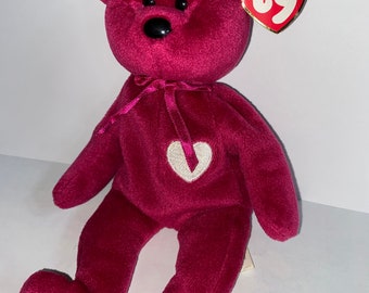 TY Beanie Baby VALENTINA 1998 seltene grammatikalische Fehler