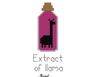 Digital Download - Cross Stitch Pattern- Extract of Llama