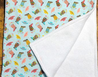 Soft Flannel Baby Burp Cloth- 10.5 x 20 in