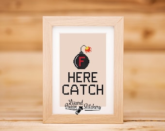 F Bomb Digital Download Cross Stitch Pattern