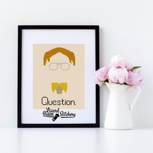 Digital Download - Cross Stitch Pattern - The Office Dwight Question