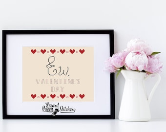 Digital Download Cross Stitch Pattern Ew, Valentines Day