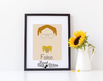 Digital Download Cross Stitch Pattern Dwight False The Office