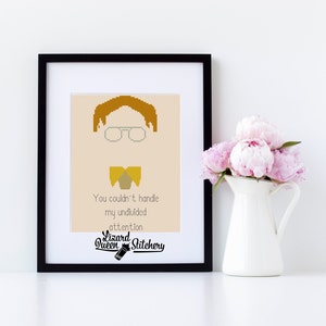 Digital Download - Cross Stitch Pattern - The Office Dwight Quote You Couldn&#39;t Handle My Undivided Attention