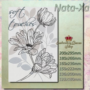 Flowers Machine Embroidery Design  6 Sizes to Download Fit 5x7" (130x180mm) hoop & larger Soft Touches Flowers Twigs Field Grass Rose Tshirt