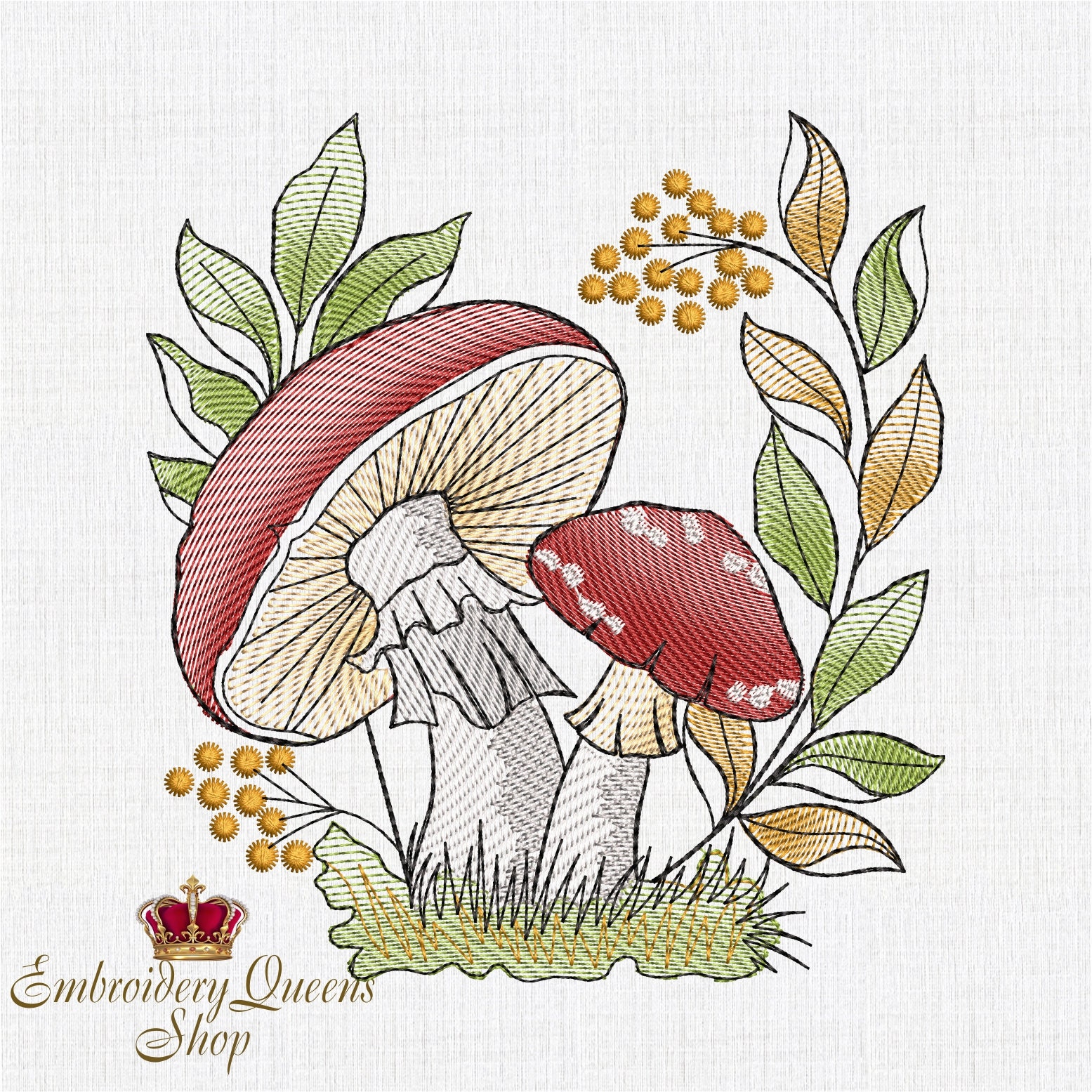 Mushroom Embroidery Kit – Islay's Terrace Studio & Shop