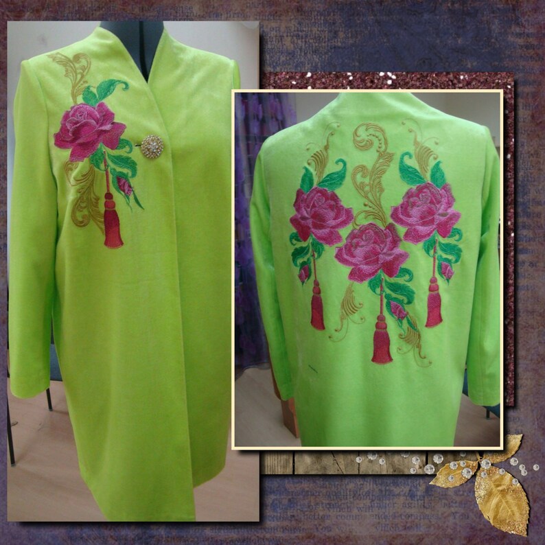 Rose Machine Embroidery Design Set of 10 Designs. Different Etsy