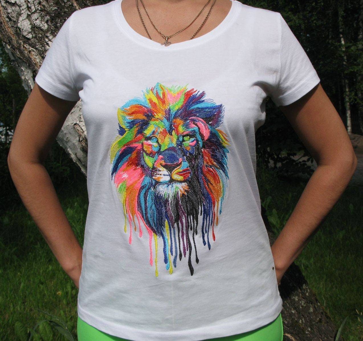Rainbow Lion. Machine Embroidery Design 3 Sizes to Download - Etsy