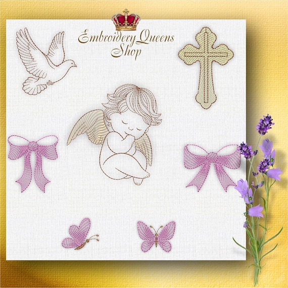 Little Angel Dove Set of 7 Designs 3 Sizes Baby Kids Girl Boy