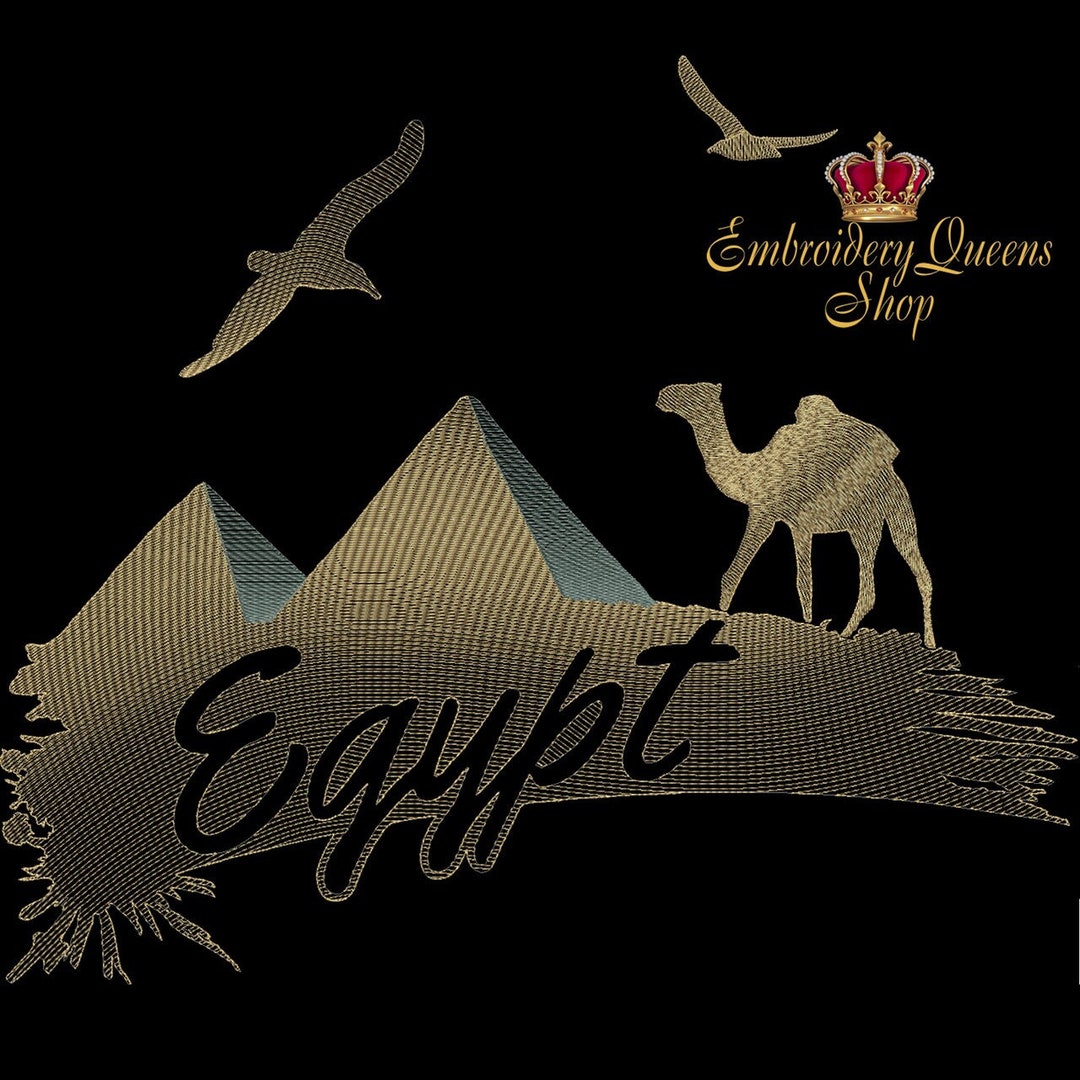 Pyramids Machine Embroidery Design Vacation Series 6 Sizes to Etsy