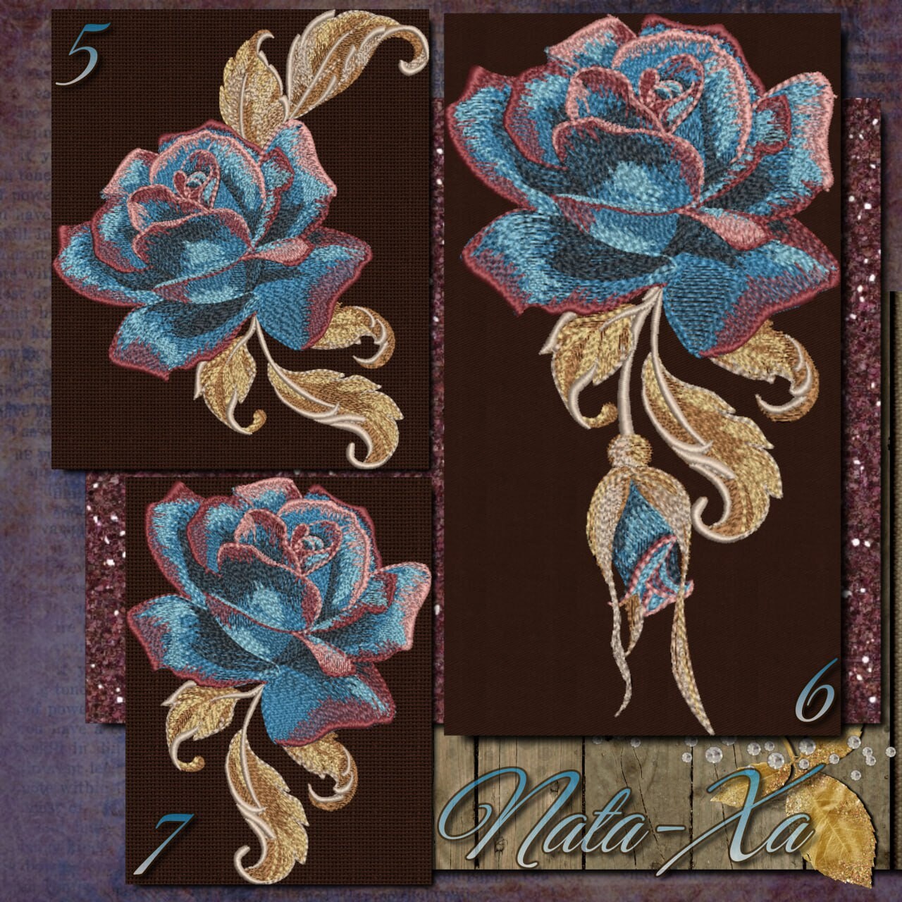 Personalized Roses Machine Rose Machine Embroidery Design Set of 10 Designs. Different - Etsy