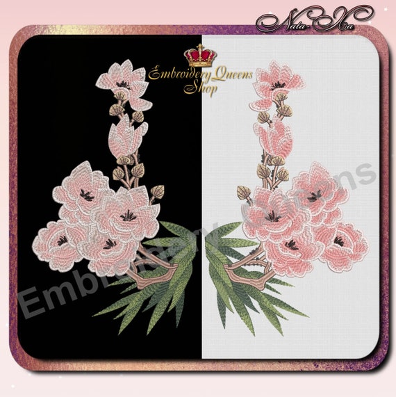 Cherry Blossoms Machine Embroidery Design 5 Sizes to Download Fit