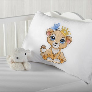 Luigi Converter Gown, Lion on Baby Blue Dot main image 1