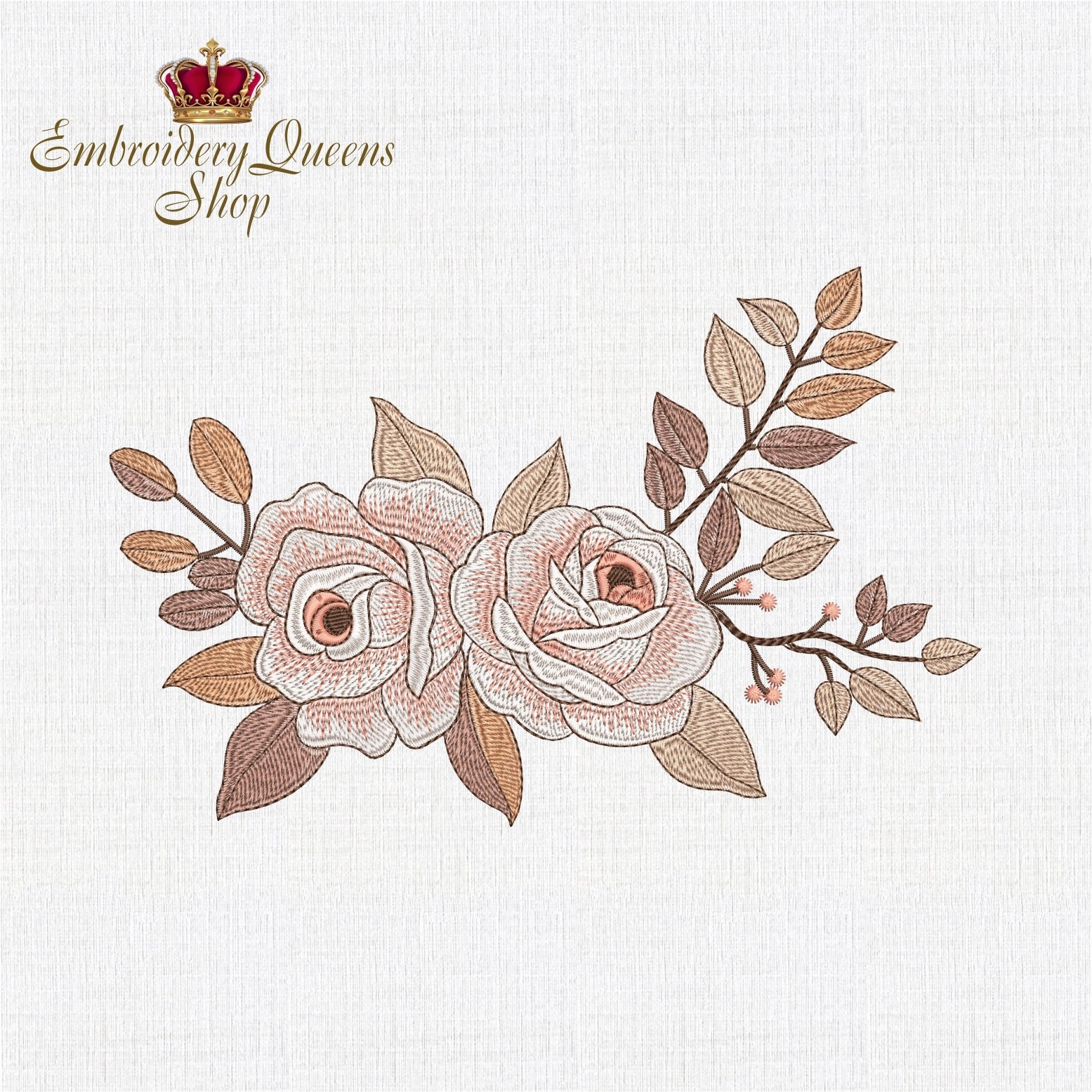 Personalized Roses Machine 2 Sizes Tea Roses Machine Embroidery Design 1 Fit in - Etsy