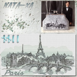 Machine Embroidery Design Paris. Cities series. For hoops 5.5x8&quot; and larger. One cize