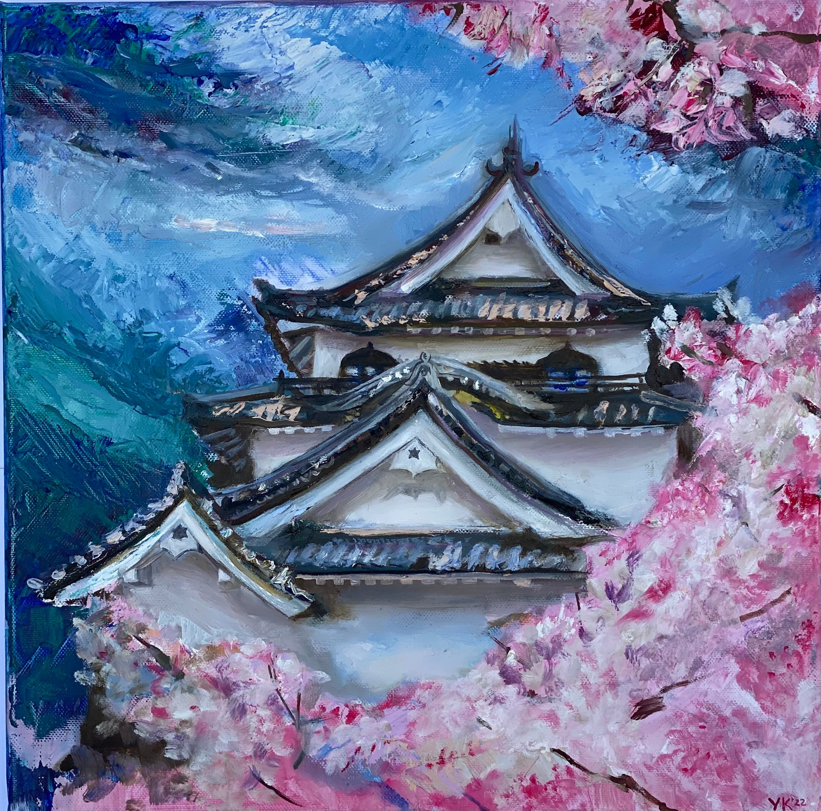Japanese Cherry Blossom Painting Acrylic