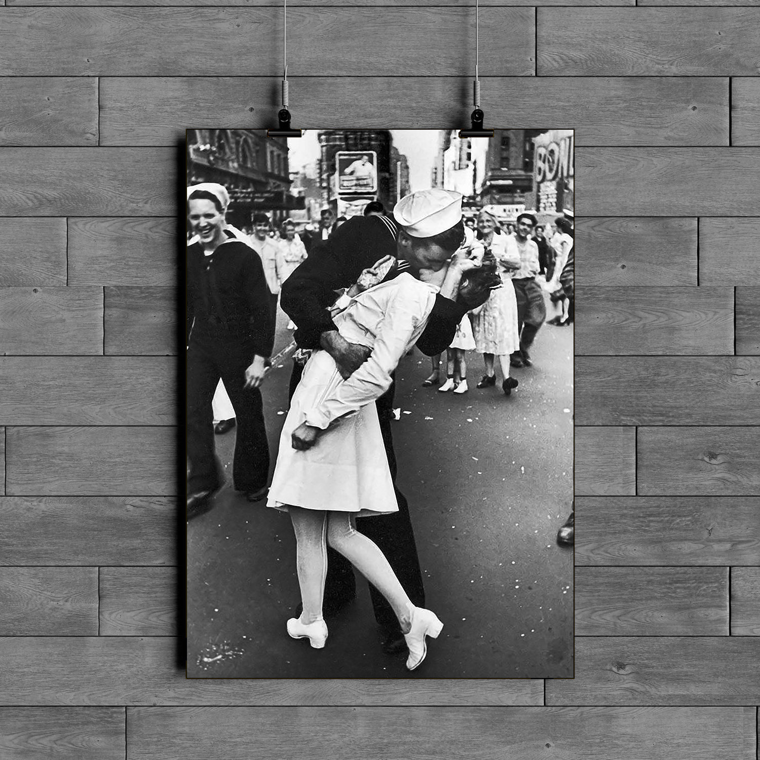 Vintage Photo, Digital download, Sailor Kissing, Wall Art,Nurse In Times Square Black And White