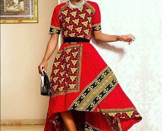 African women dress, party occasion wedding dress, gown outfit, dress for woman, African flare traditional Ankara outfit for all bridesmaid