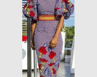 Straight cut top traditional dresses