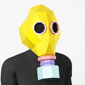 Gas mask, DIY papercraft mask, respirator PDF  template, Halloween Costume, Steampunk Cosplay PDF Pattern