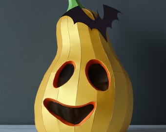 3D Jack-o’-Lantern — Tall Pumpkin Mask