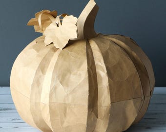3D Papercraft Pumpkin — Design 2