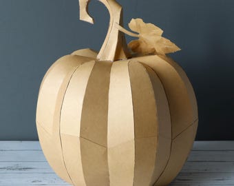 3D Papercraft Pumpkin — Design 4