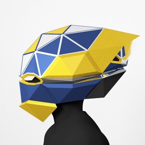 Alien Helmet Papercraft PDF, Alien Cosplay,  Halloween Costume, Diy Costumes,  Paper Craft Template, Kids Costume,  3d Papercraft