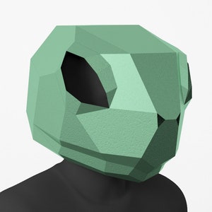 Turtle Mask PDF Template: Low Poly Papercraft Costume (DIY)