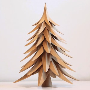 Árbol de Navidad con estrella: plantillas imprimibles y recortables (PDF/SVG/DXF)