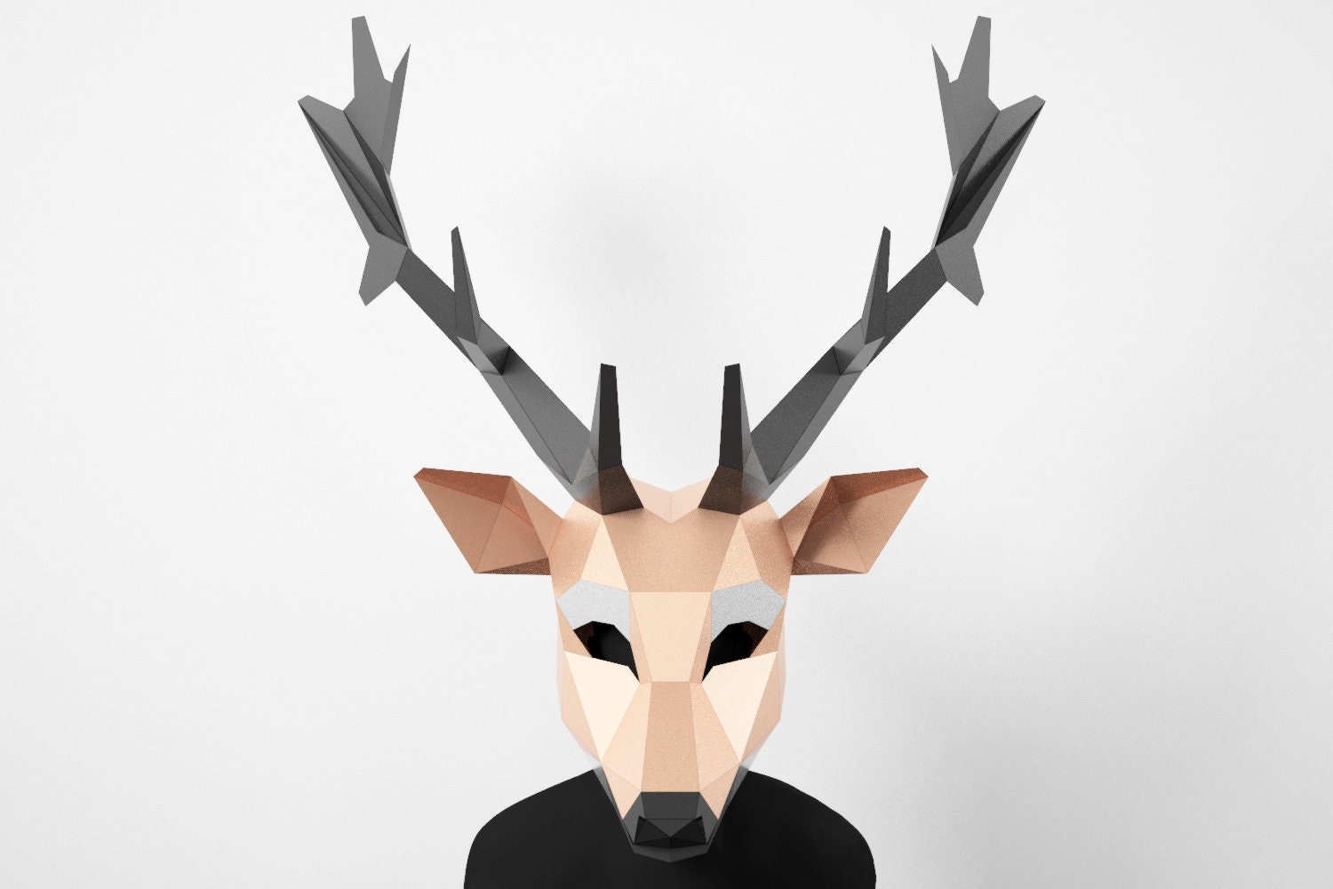 Deer Mask Reference DIY Deer Mask: Low Poly 3D Papercraft Costume (PDF Pattern) - Etsy