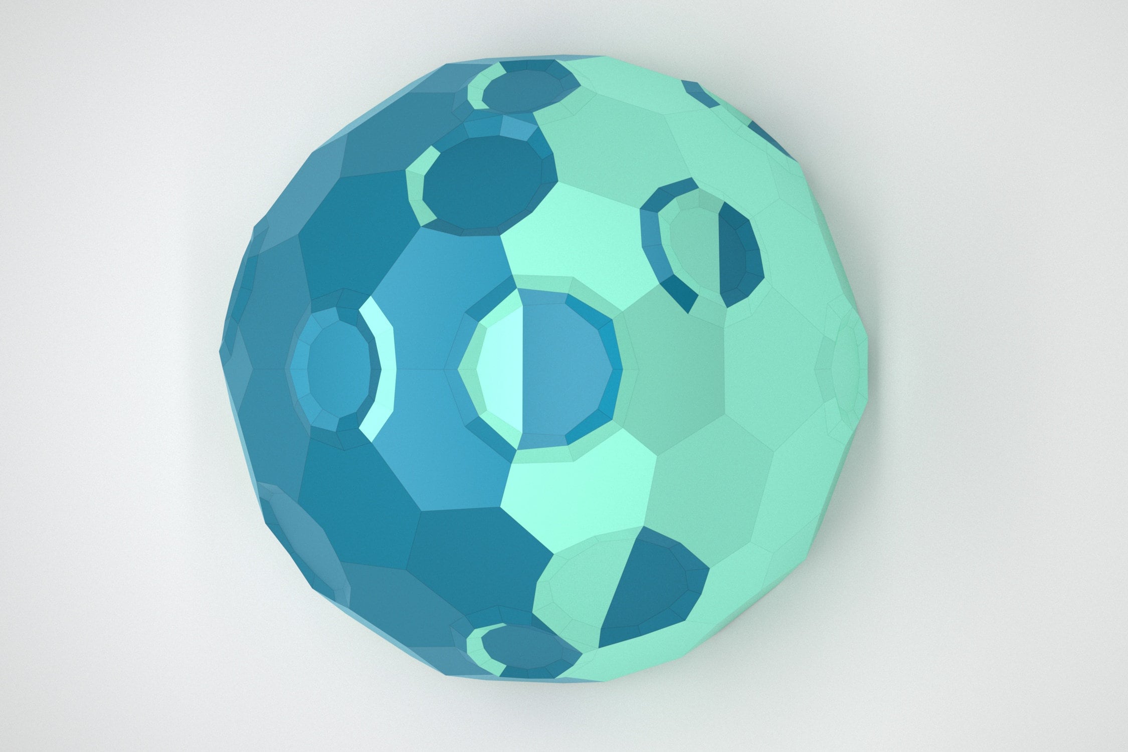 Papercraft Moonbase Moon 3D Model Papercraft: Polygonal Wall Decor (PDF Template) - Etsy