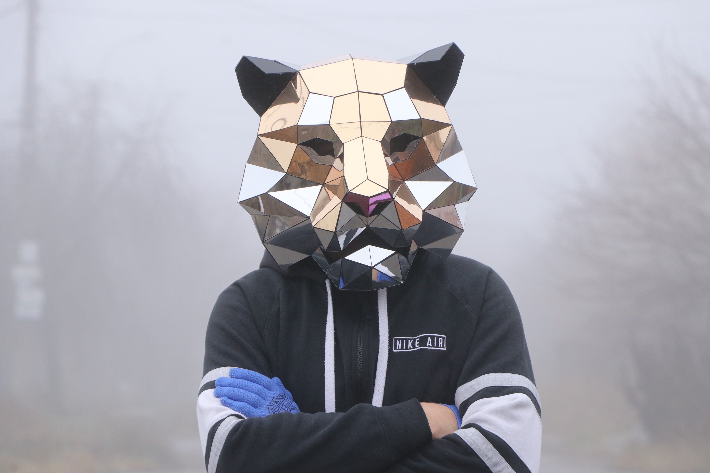 Grumpy Cat Mask,diy Animal Head,pdf Download,paper Mask,helmet,3d Polygon  Masks,low Poly,papercraft Face Mask,template,printable,halloween 