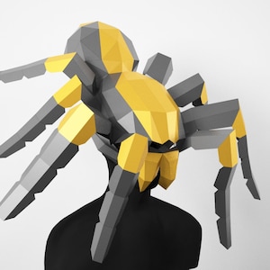 Spiders Tarantulas, DIY Mask, 3D Paper Mask, Spider Costume, Tarantula Gift Idea, Creepy Mask, Tarantula Gift