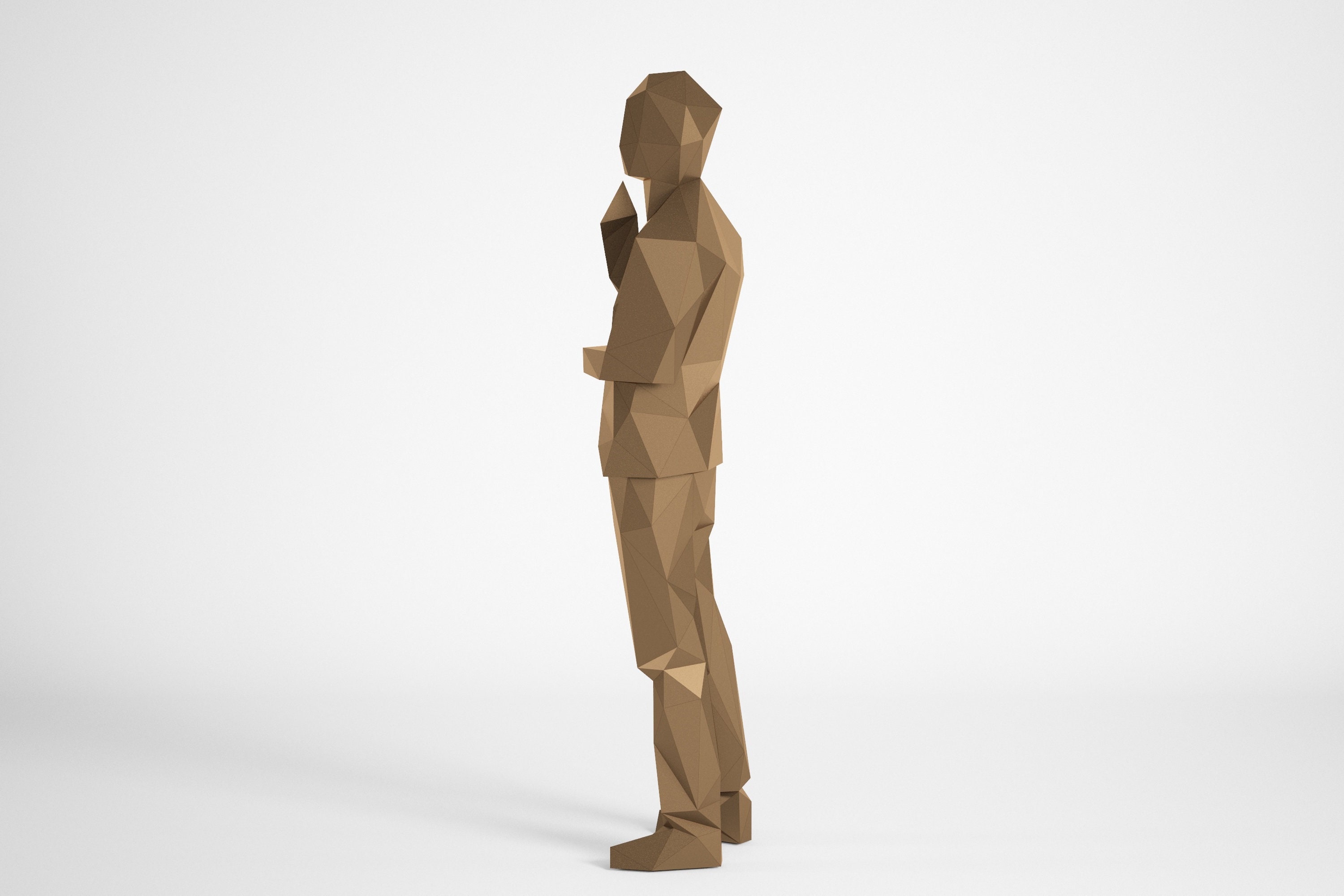 Geometric Man Sculpture Papercraft Template (PDF) - Etsy