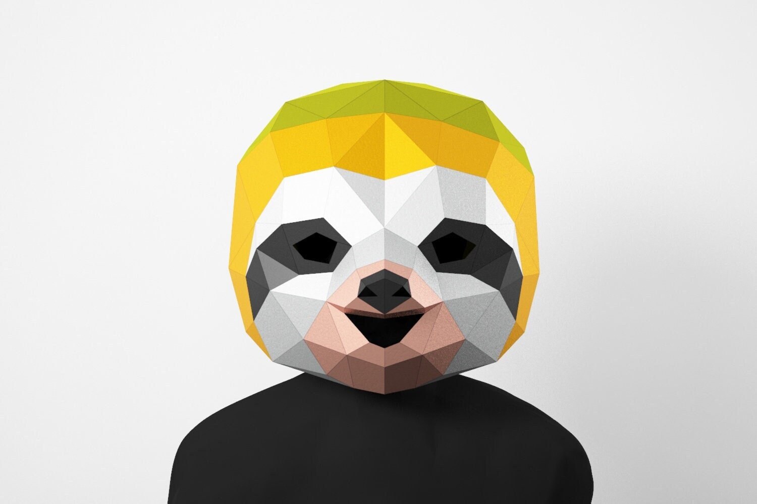 Sloth Mask: DIY 3D Paper Craft Costume (PDF Template) - Etsy