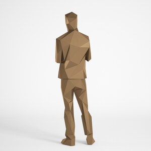 Geometric Man Sculpture Papercraft Template (PDF) - Etsy