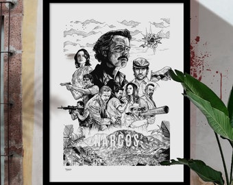 Affiche alternative Narcos Illustration