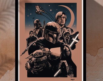 Affiche alternative The Mandalorian Illustration