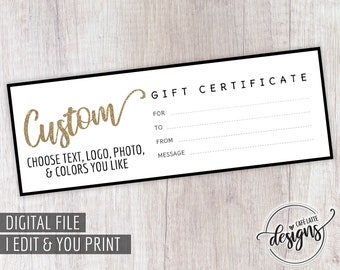gift certificate etsy