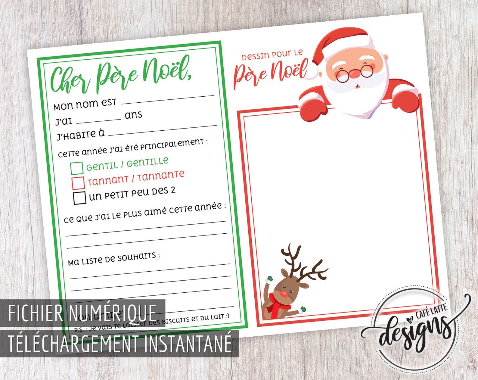 Lettre au Père Noël Lettre d'enfant au Père Noël Lettre Etsy