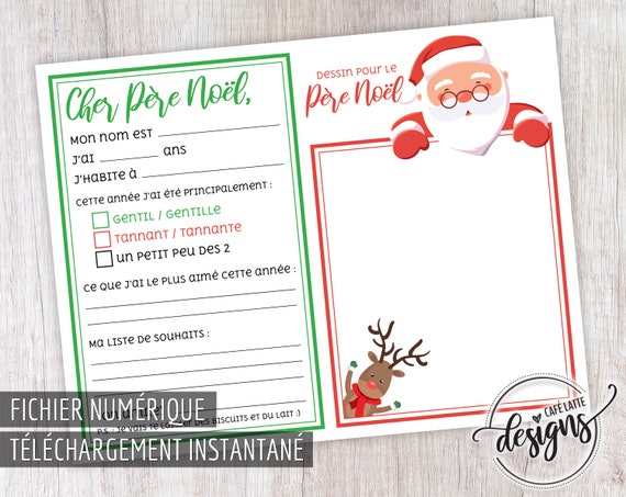 Lettre Au Pere Noel Lettre D Enfant Au Pere Noel Lettre Etsy Lettre Au Pere Noel Lettre D Enfant Au Pere Noel Lettre Etsy