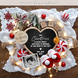 Christmas Pregnancy Announcement Digital, Xmas Pregnancy Announcement to Husband, Pregnancy Announcement Template, Christmas Baby