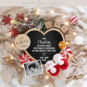 Christmas Pregnancy Announcement Digital, Xmas Pregnancy Announcement to Husband, Pregnancy Announcement Template, Christmas Baby